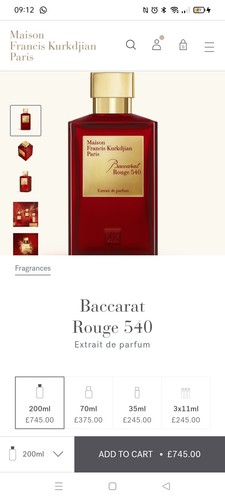 Baccarat rouge 540 extrait - baccarat,